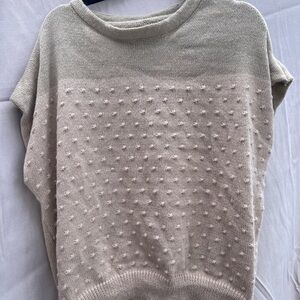 SHEIN Cream Crew Neck Sweater with Textured Knit